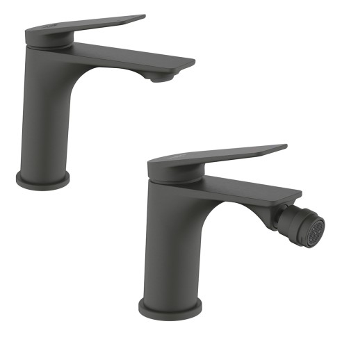 Set miscelatore lavabo e bidet Dynamic gungrey Idro-Bric