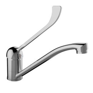 Miscelatore lavello cucina bocca girevole e leva clinica serie Sole
