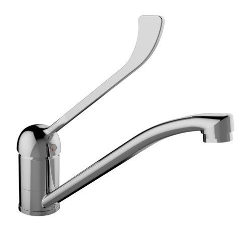 Miscelatore lavello cucina bocca girevole e leva clinica serie Sole