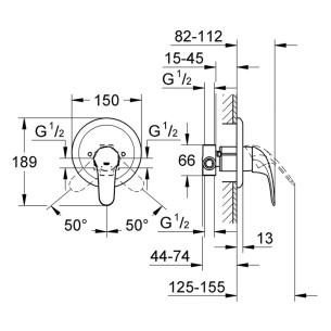 Miscelatore incasso doccia serie Swift Grohe 2