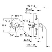 Miscelatore incasso doccia serie Swift Grohe