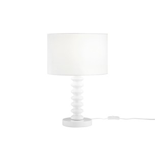 Lampada da tavolo Sultan bianco base metallo