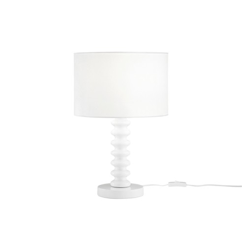 Lampada da tavolo Sultan bianco base metallo
