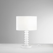 Lampada da tavolo Sultan bianco base metallo