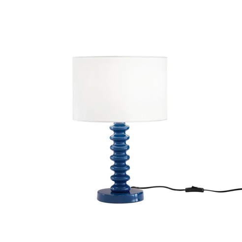 Lampada da tavolo Sultan blu base metallo
