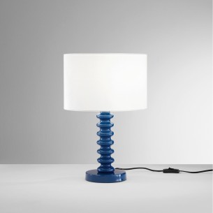 Lampada da tavolo Sultan blu base metallo 2