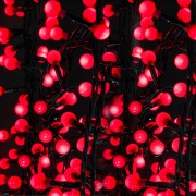 Luci di Natale cavo verde 700 LED micro satinate rosso con memory giochi luce 21 m Mercury 85941 red