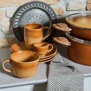 set piatti Tierra arancione linea Ritual di Tognana