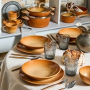 set piatti Tierra arancione linea Ritual di Tognana