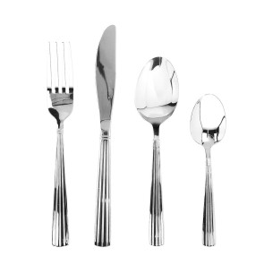 Servizio posate acciaio grigio Atena 24 pz