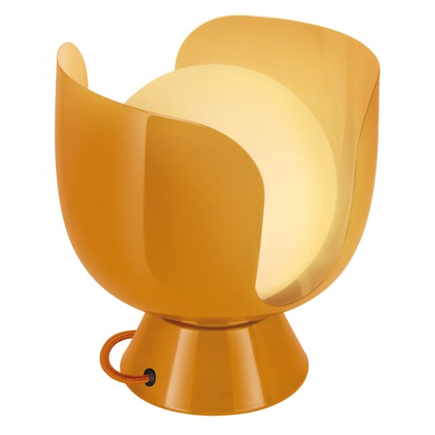 Lampada da tavolo Calice Decor Corolle E14, arancione