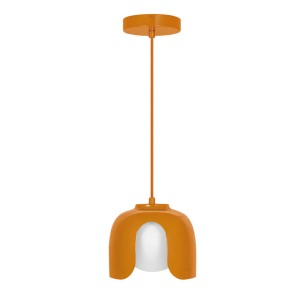 Lampadario a sospensione Decor Corolle E27 arancione