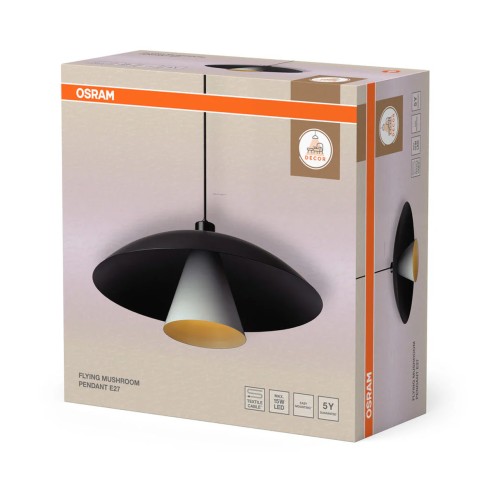 Osram lampadario Fungo volante E27, nero