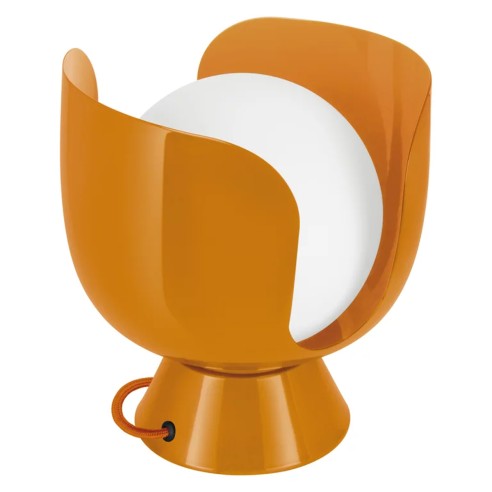 Lampada da tavolo Calice Decor Corolle E14, arancione