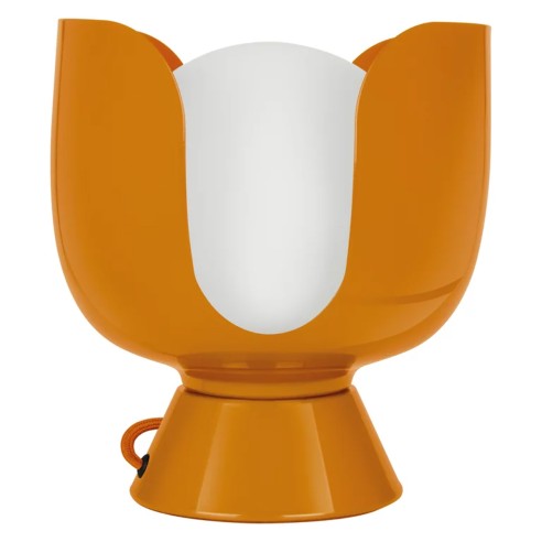 Lampada da tavolo Calice Decor Corolle E14, arancione