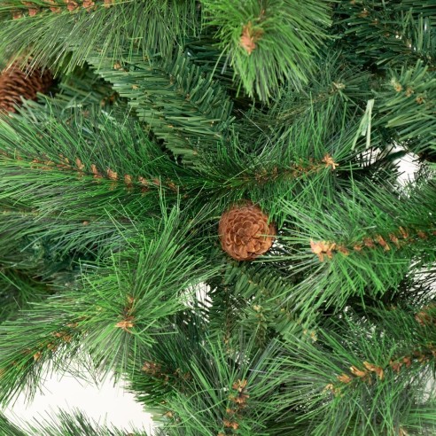 Albero di Natale realistico Amazzonia New con pigne 270 cm Flora AMAZNEW270 rami con pigne
