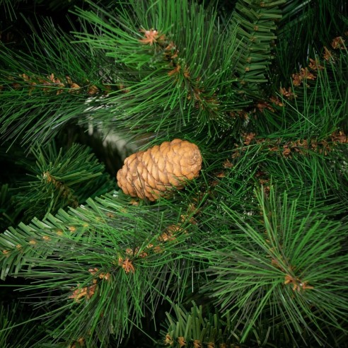 Albero di Natale realistico Amazzonia New con pigne 270 cm Flora rami