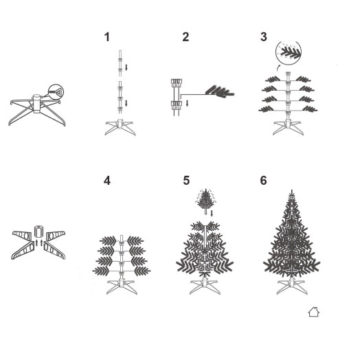 Albero di Natale realistico Amazzonia New con pigne 270 cm Flora AMAZNEW270
