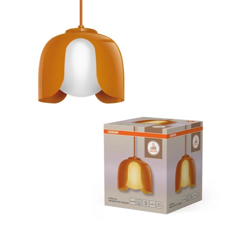 Lampadario a sospensione Decor Corolle E27 arancione
