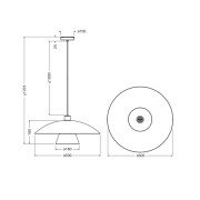 Osram lampadario Fungo volante E27, nero dimensioni