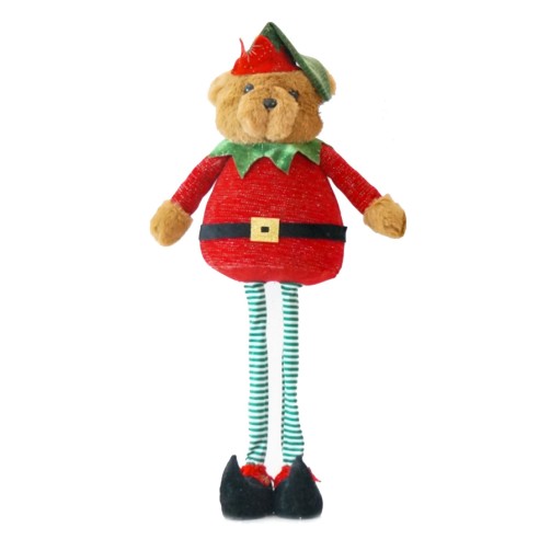 Decorazione natalizia orso elfo gambe lunghe H58 cm YH34500A 8054650114091