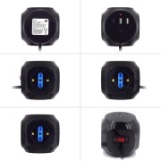 Multipresa a cubo 3 prese e 3 uscite USB nero