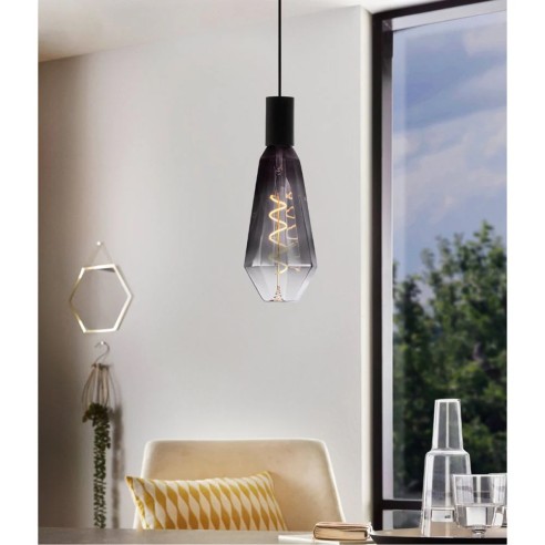 Eglo lampadina Vintage LED, E27 diamante grigio