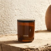 Candela profumata in vetro, uno stoppino, Royal Amber
