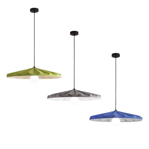 Lampadario sospensione Wimbledon in feltro naturale, eco-friendly