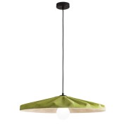 Lampadario sospensione Wimbledon in feltro naturale, eco-friendly verde