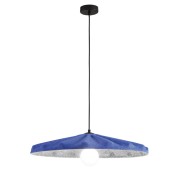 Lampadario sospensione Wimbledon in feltro naturale, eco-friendly blu