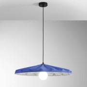 Lampadario sospensione Wimbledon in feltro naturale, eco-friendly blu