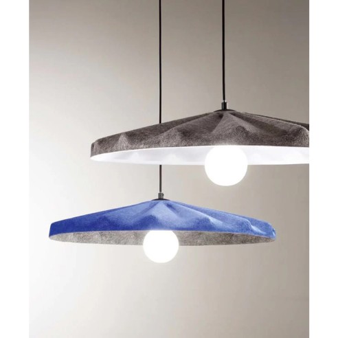 Lampadario sospensione Wimbledon in feltro naturale, eco-friendly