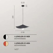 Lampadario sospensione Lenglen in feltro naturale dimensioni
