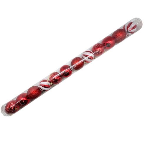 Palline di Natale rosso Ø 8 cm confezione da 12 pezzi Domus 8054650114657