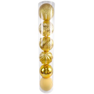 Palline di Natale oro Ø 15 cm confezione da 6 pezzi Domus 8054650128876