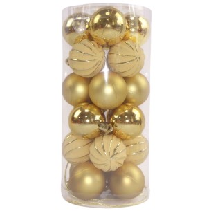 Palline di Natale oro Ø 4 cm confezione da 24 pezzi Domus 8054650128883