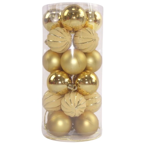 Palline di Natale oro Ø 4 cm confezione da 24 pezzi Domus 8054650128883