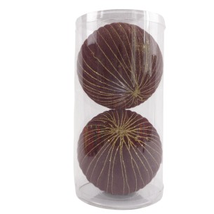 Palline di Natale marrone Ø 15 cm confezione da 2 pezzi Domus ST8731 8054650128852