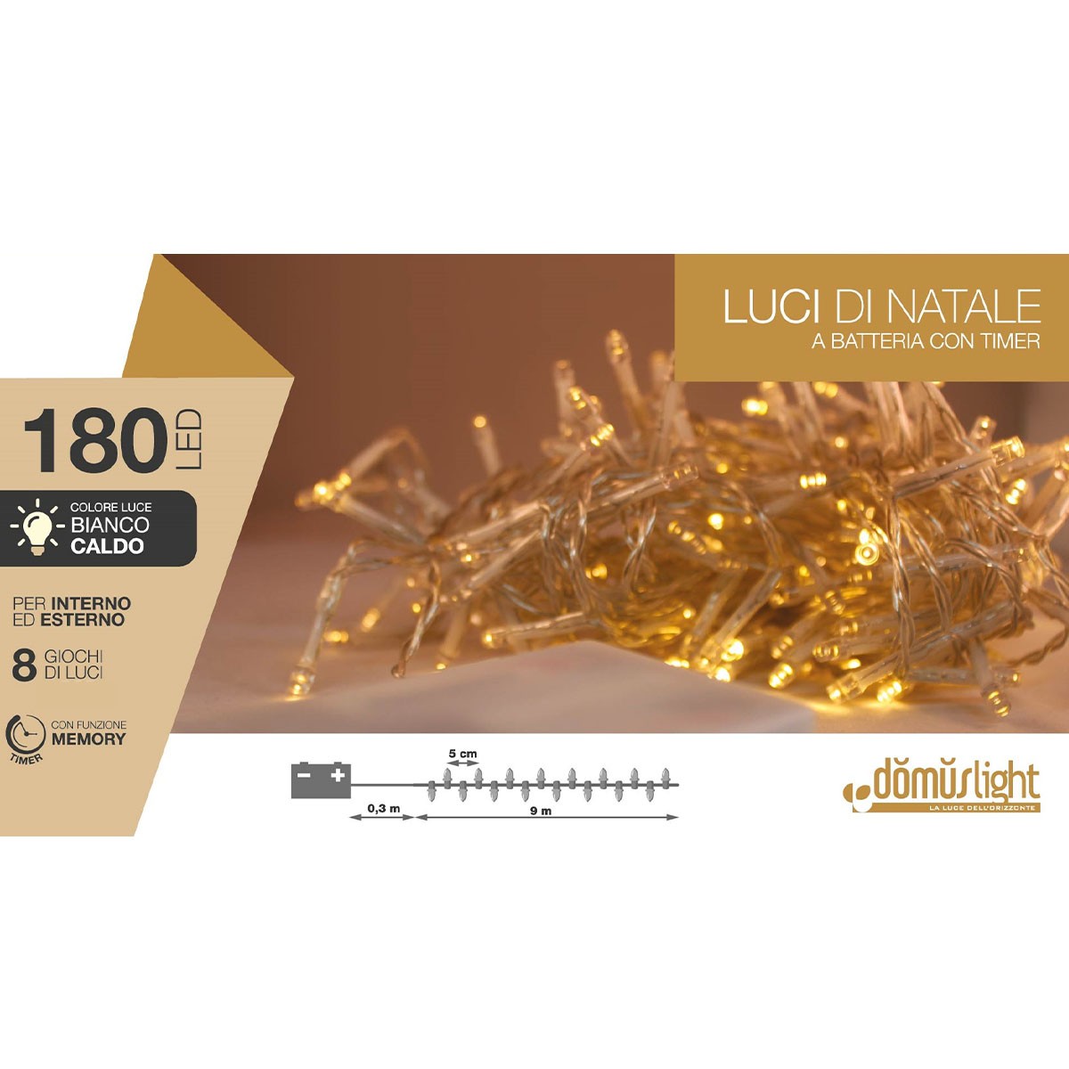 Gartenpirat Sfera LED Natale: Pallina Trasparente Con Corda Di Canapa E Luci A Timer