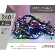 Luci di Natale 240 LED multicolor 8 funzioni 12 m Domus Light 8054615078413