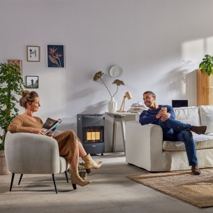 Stufa a gas 2 in 1 GH 1142 R nero 4,2 kW Qlima 8713508783123 2
