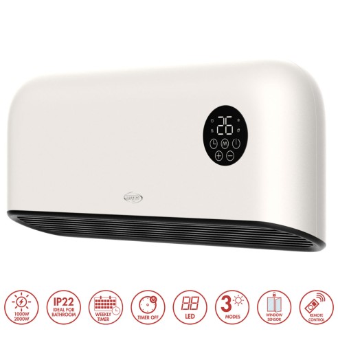 Termoventilatore ceramico da parete Willis 1000W-2000W Argo 191070216 8013557519224