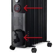 Radiatore a olio minerale diatermico Warm Black TT 9 Argo 8013557510436 timer