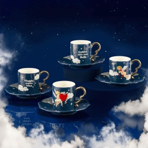 Set 4 tazzine con piattino Bialetti Cielo Stellato 2