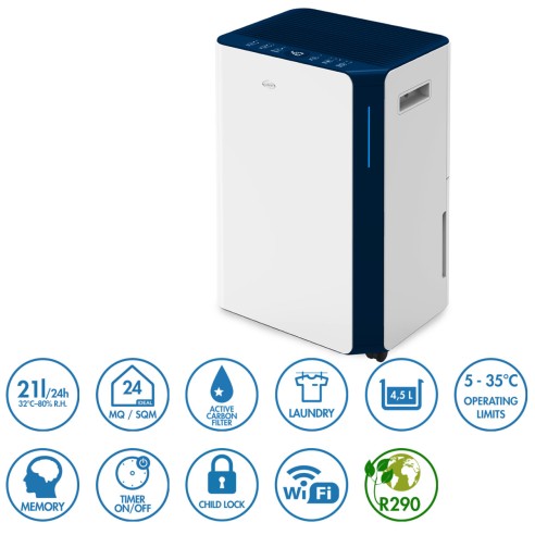 Deumidificatore con purificatore Argo Dry Pury Evo WF 21 WiFi 8013557513864 492000098