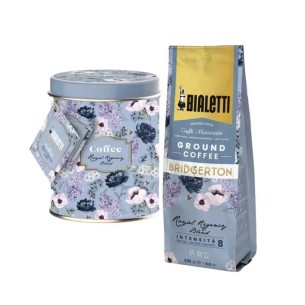Caffè macinato Bridgerton Bialetti 250g + latta 2