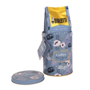 Caffè macinato Bridgerton Bialetti 250g + latta