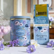 Caffè macinato Bridgerton Bialetti 250g + latta