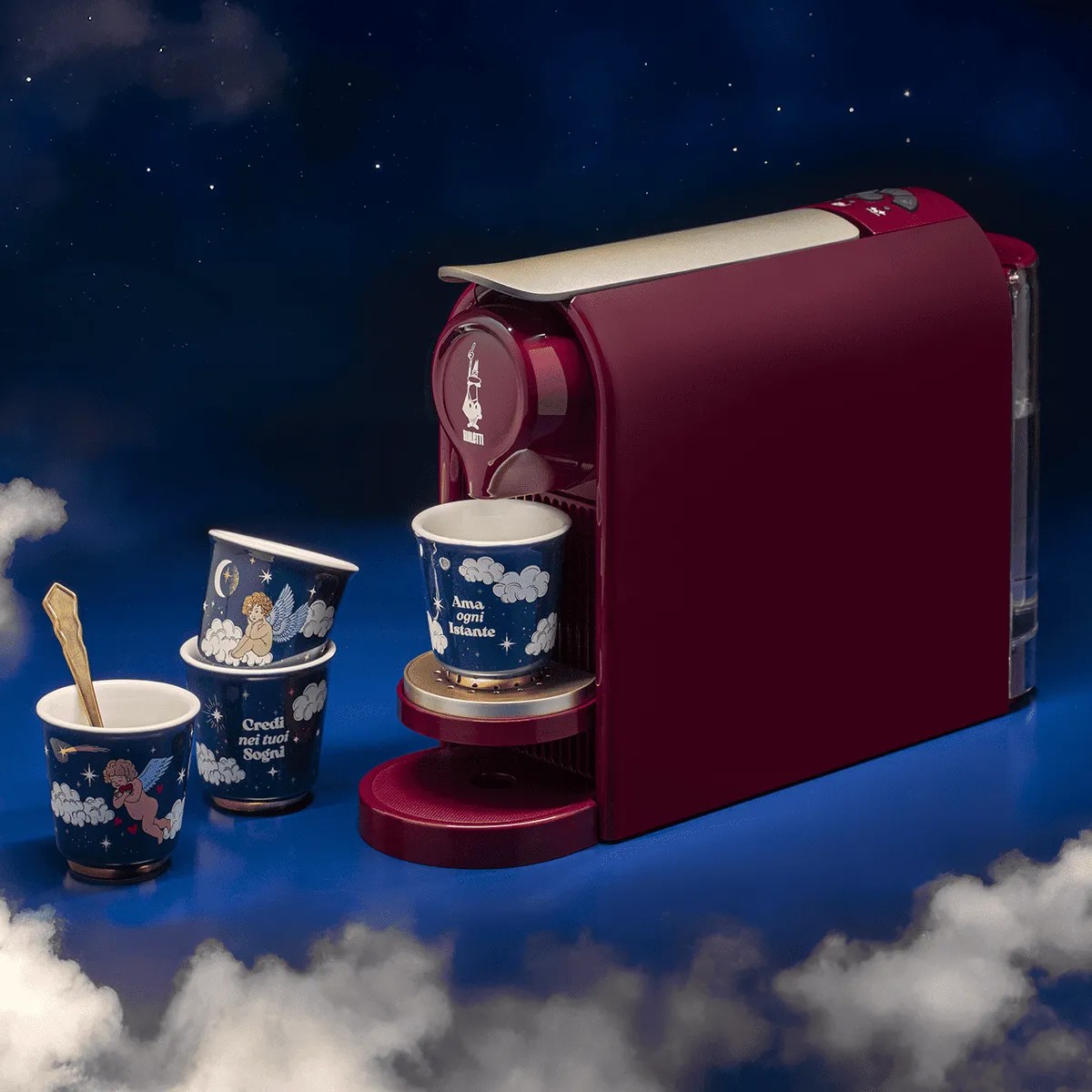 Promo Chiama Angeli Portafortuna ciondolo con collana lunga e orecchini